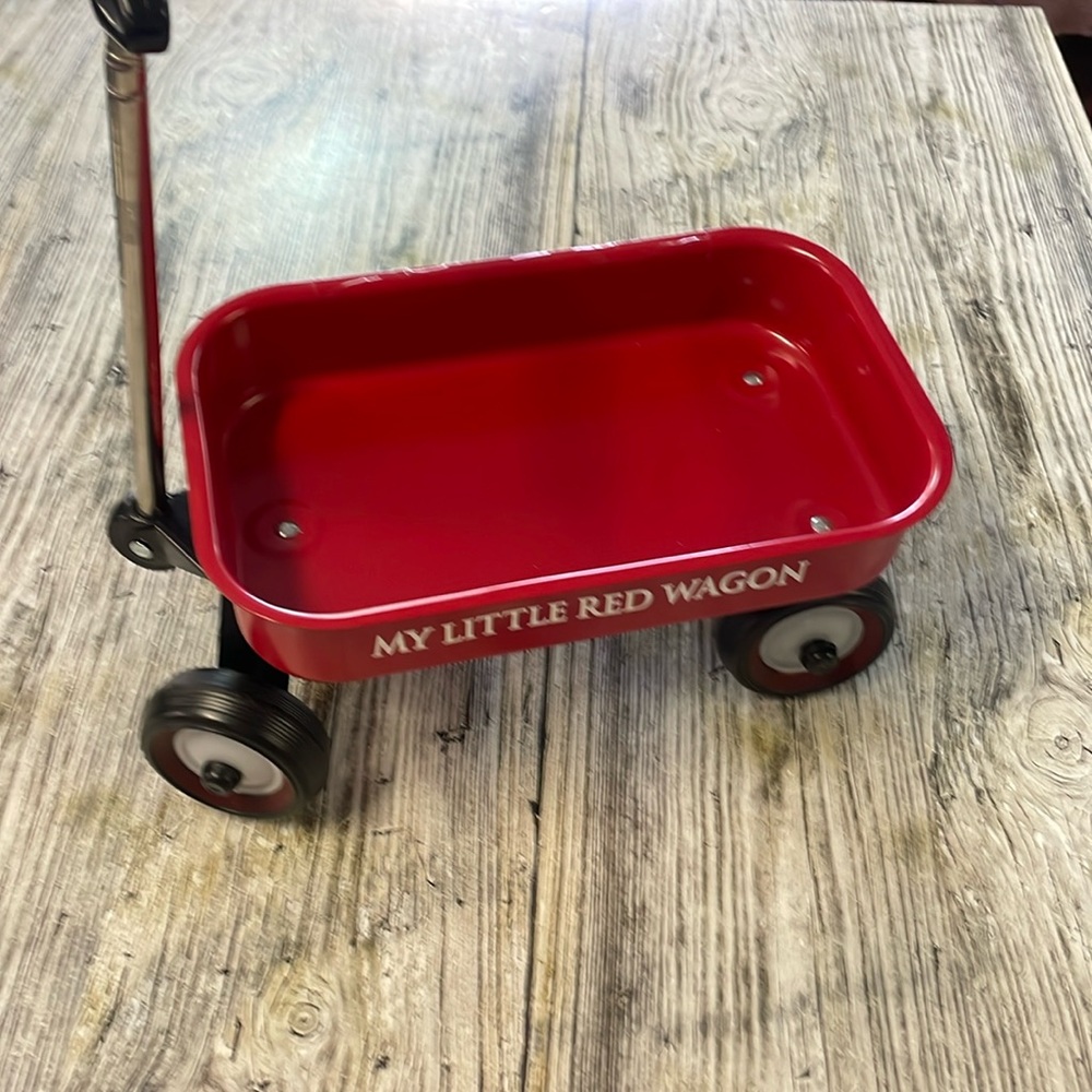 Vintage Little Red Wagon small wagon mini toy planter decor